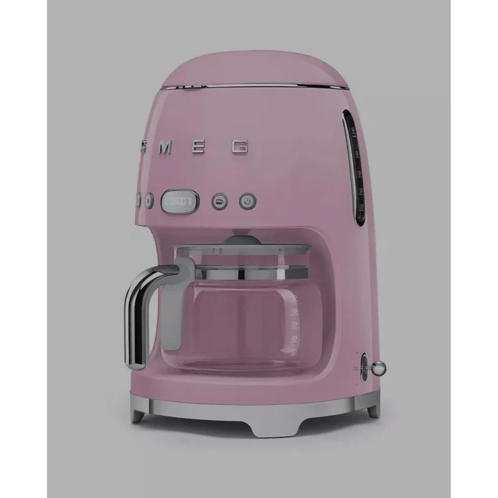 NIB SMEG 50's Retro Style Drip Filter Coffee Machine Pink DCF02PKUS 10-Cup